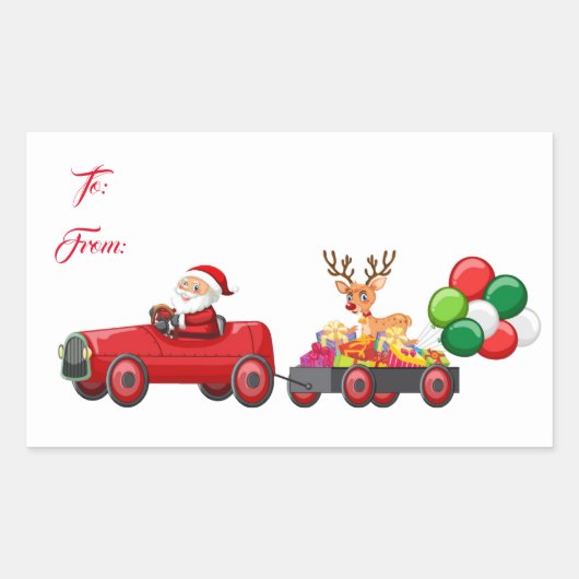 Gift Label Stickers Santa (Voorkant)