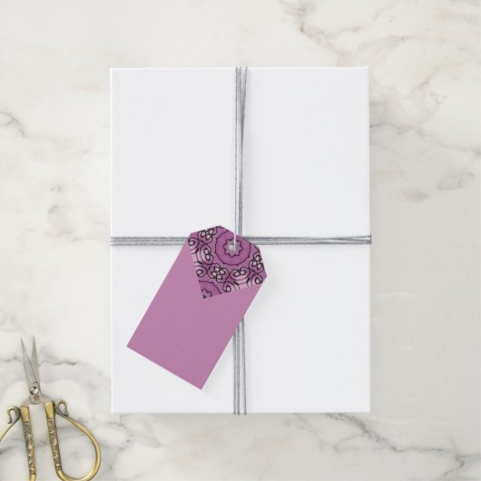 Gift label Violet Cadeaulabel (Met Touw)