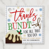 Gift Label voor holiday Bundt Cake (Voorkant)