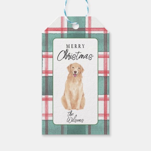 Gift Label Waterverf Dog Cadeaulabel (Voorkant)