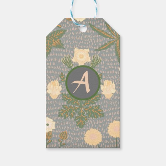 GIFT LABEL WILLIAM MORRIS CUSTOM INITIAAL CADEAULABEL (Voorkant)