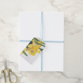 Gift Label Yellow Daffodil op Nantucket Cadeaulabel (Met Touw)