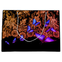 GIFT-LABEL ZWART MET LACE EN BUTTERFLIES