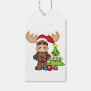 Gift Labels - Moose kerstboomgaard Cadeaulabel