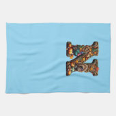 Gift Letter N Thanksgiving style  Theedoek (Horizontaal)