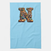 Gift Letter N Thanksgiving style Theedoek (Verticaal)