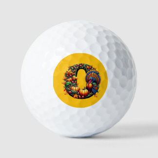 Gift letter o Thanksgiving style  Golfballen