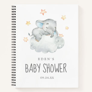 Gift List Little Elephant Boy Baby shower Notitieboek