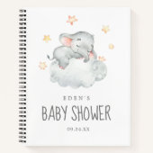 Gift List Little Elephant Girl Baby shower Notitieboek (Voorkant)