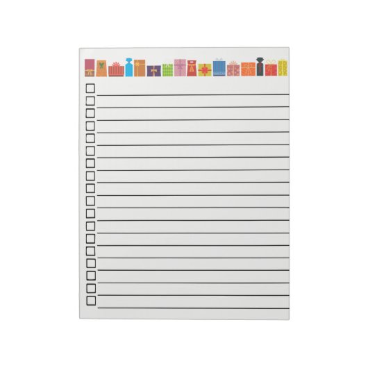 Gift LIst Notitieblok (Linkerzijde)