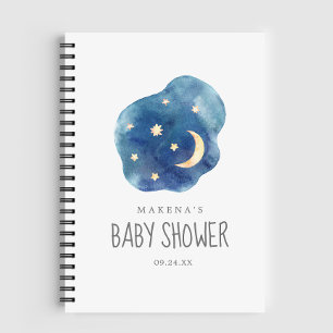 Gift List voor maan en sterren Baby shower Notitieboek