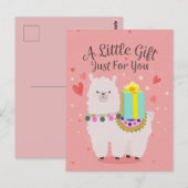 Gift Llama Briefkaart (Voorkant / Achterkant)