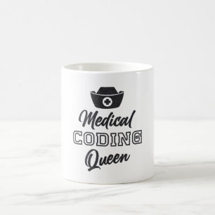Gift Medical Coder Queen Coding ICD Programmer Koffiemok