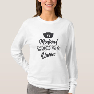 Gift Medical Coder Queen Coding ICD Programmer T-shirt