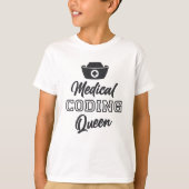 Gift Medical Coder Queen Coding ICD Programmer T-shirt (Voorkant)