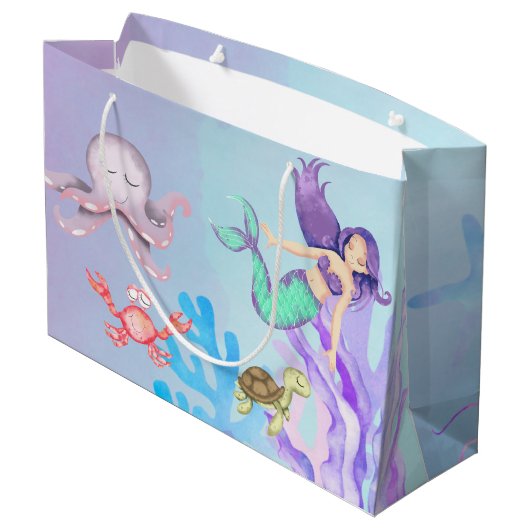 Gift Mermaid Party Groot Cadeauzakje (Achterkant Gekanteld)