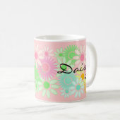 Gift Mok Daisy Personalized Personal Daisy Pattern (Voorkant rechts)