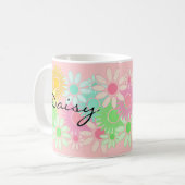 Gift Mok Daisy Personalized Personal Daisy Pattern (Voorkant links)