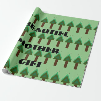 GIFT_MOTHER_LETTER_TREE_GREEN_SAGE_BROWN_BLACK CADEAUPAPIER