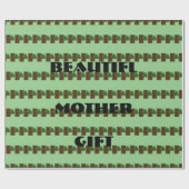 GIFT_MOTHER_LETTER_TREE_GREEN_SAGE_BROWN_BLACK WR CADEAUPAPIER (Vlak)