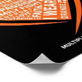 Gift MS Kleding Oranje Zuster Multiple Sclerose A Poster (Hoek)