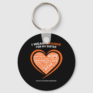 Gift MS Kleding Oranje Zuster Multiple Sclerose A Sleutelhanger