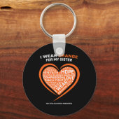 Gift MS Kleding Oranje Zuster Multiple Sclerose A Sleutelhanger (Voorkant)