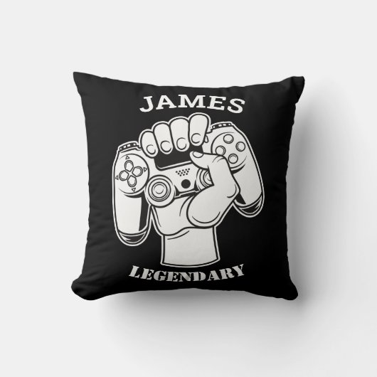 Gift Name Persoonlijk Funny Gaming Geek Birthday Kussen (Voorkant)