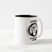 Gift Name Persoonlijk Funny Gaming Geek Birthday Tweekleurige Koffiemok (Voorkant rechts)