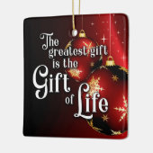 Gift of Life Donate Life kersttransplantatie Keramisch Ornament (Links)
