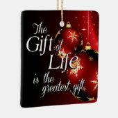 Gift of Life Donate Life kersttransplantatie Keramisch Ornament (Rechts)
