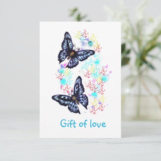 Gift of love bedankkaart (Staand voorkant)