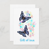 Gift of love bedankkaart (Voorkant / Achterkant)