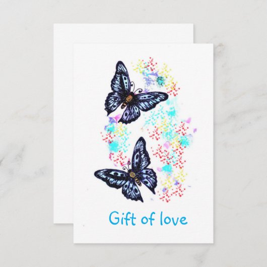 Gift of love bedankkaart (Voorkant / Achterkant)