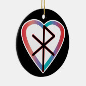 Gift of Love Viking Bindrune Keramisch Ornament (Rechts)
