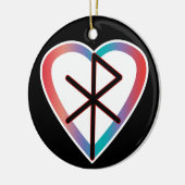 Gift of Love Viking Bindrune Keramisch Ornament (Links)
