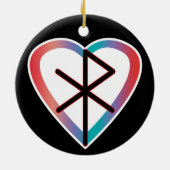 Gift of Love Viking Bindrune Keramisch Ornament (Achterkant)