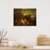 Gift of the Fisherman Jean-Baptiste Pater Fine Art Poster (Keuken)