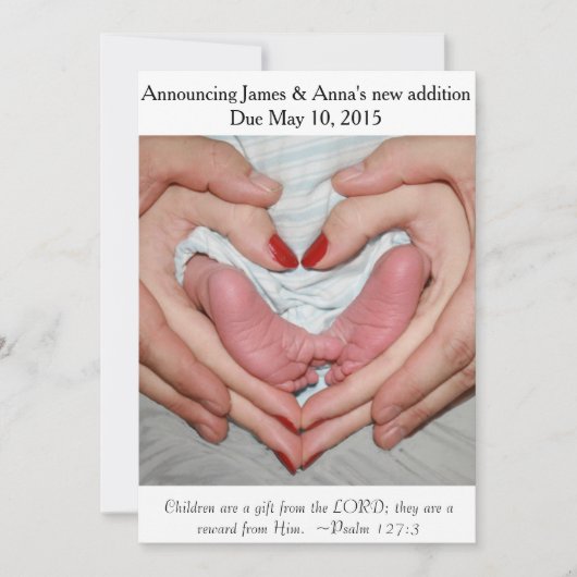 Gift of the Lord ~ Pregnancy Announement Aankondiging (Voorkant)