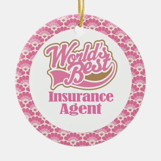 Gift Ornament, beste verzekeringsagent ter wereld Keramisch Ornament (Voorkant)