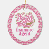 Gift Ornament, beste verzekeringsagent ter wereld Keramisch Ornament (Links)