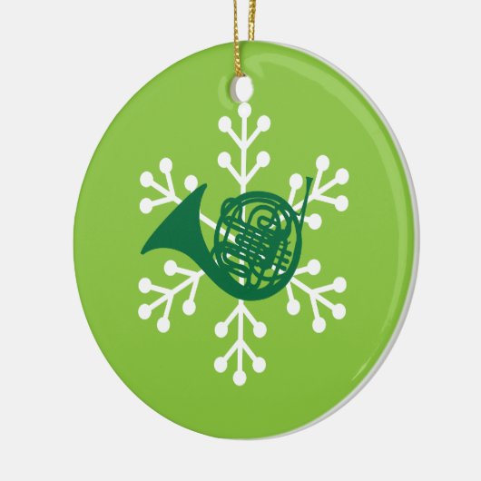 Gift Ornament, Franse Horn Player Keramisch Ornament (Links)