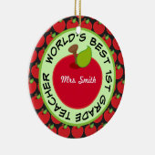 Gift Ornament voor gepersonaliseerde docent in eer (Rechts)