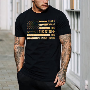 Gift Pa, Mechanisch Shirt, ik maak een stuk. T-shirt