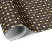 Gift package, wrapping paper with gold foil effect cadeaupapier (Rol Hoek)