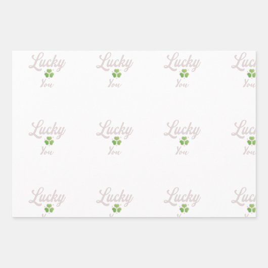 Gift paper Lucky you  (Voorkant)