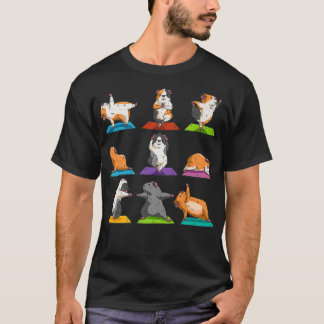 Gift Premium cavia Pig Yoga Position Workout T-shirt