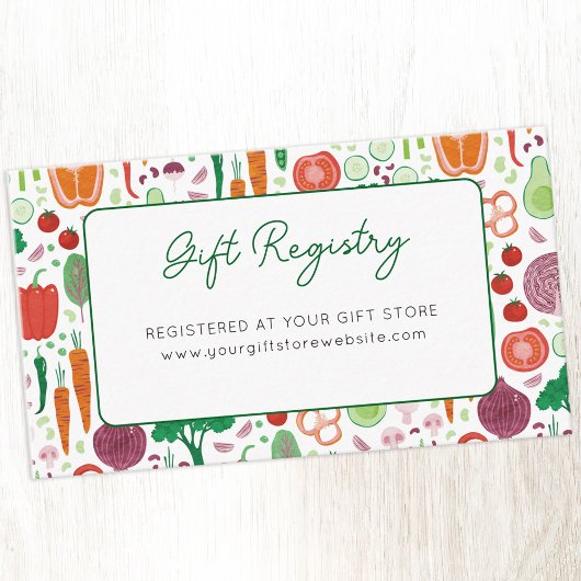 Gift Registry Boeren Markt Lokaal Gegroeide Baby Informatiekaartje