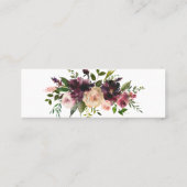 Gift Registry Bourgondië Flowers Gold Enclosure Ka Mini Visitekaartje (Achterkant)