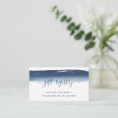 Gift Registry Boy Baby shower Navy Blue Waterverf Informatiekaartje (Staand voorkant)